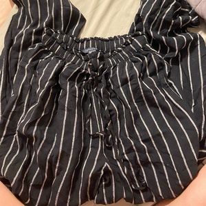 American Eagle Striped Paperbag Pants